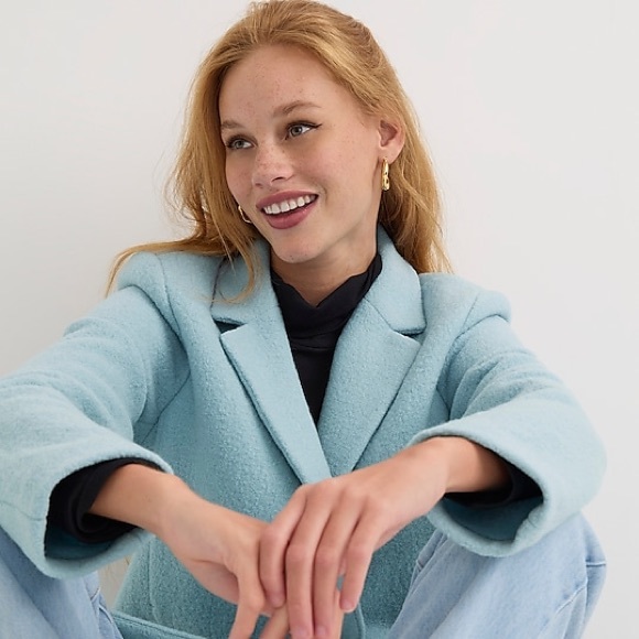 NWT J Crew Wrap blazer-jacket in Italian boiled woolItem BJ984 - Picture 3 of 6